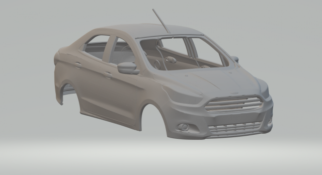 Fordka sedan 3D Print Model .c4d .max .obj .3ds .fbx .stl .blend 