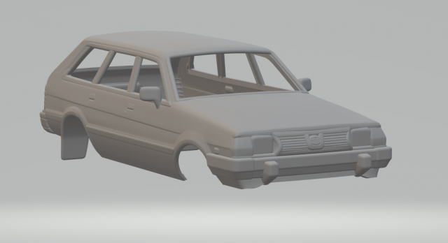 SUBARU 1600 ESTATE 3D Print Model .c4d .max .obj .3ds .fbx .stl .blend 