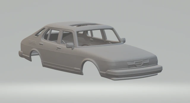 Saab 900 combi GLE 79 3D Print Model .c4d .max .obj .3ds .fbx .stl .blend
