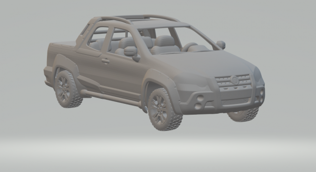 Fiat strada 3D-Druckmodell .c4d .max .obj .3ds .fbx .stl .blend 