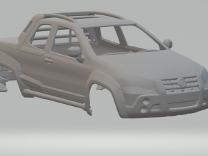 Fiat strada 3D प्रिंट मॉडल