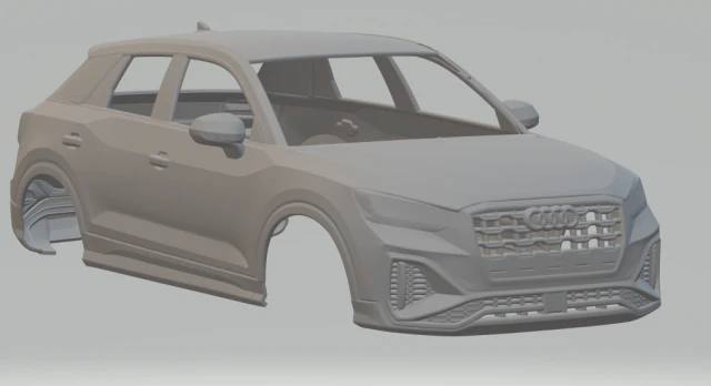 Audi Q2 3D Print Model .c4d .max .obj .3ds .fbx .stl .blend 