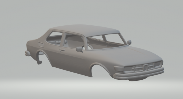Saab 99 1972 Modello di stampa 3D .c4d .max .obj .3ds .fbx .stl .blend 