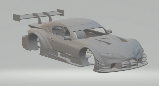 Supra gr race car 3D Print Model .c4d .max .obj .3ds .fbx .stl .blend 