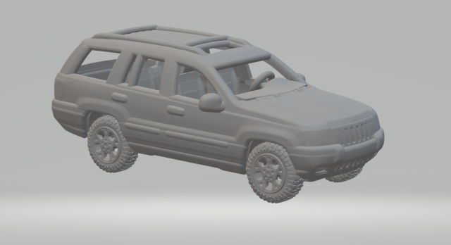 JEEP GRAND CHEROKEE 3Dプリントモデル .c4d .max .obj .3ds .fbx .stl .blend 