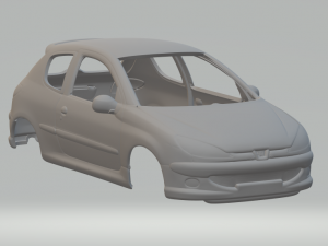 Peugeot 206 3D प्रिंट मॉडल