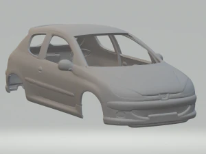 Peugeot 206 3D Print Model