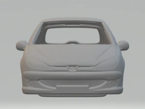 Peugeot 206 3D Print Model