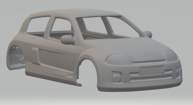 Renault clio v6 Model Cetak 3D .c4d .max .obj .3ds .fbx .stl .blend 