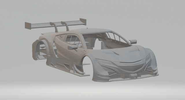Honda nsx supergt 3D Print Model .c4d .max .obj .3ds .fbx .stl .blend 