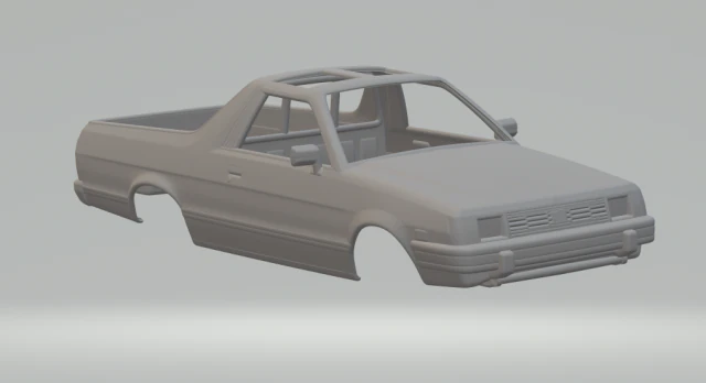 Subaru brat 3D Print Model .c4d .max .obj .3ds .fbx .stl .blend 