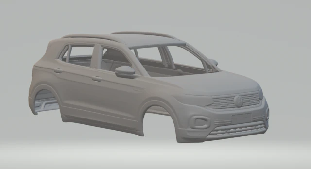 Volkswagen T-Cross 3D Print Model .c4d .max .obj .3ds .fbx .stl .blend