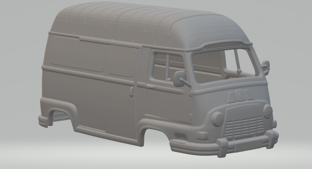Renault estafette 3D Print Model .c4d .max .obj .3ds .fbx .stl .blend 