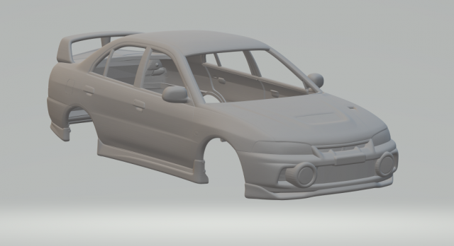 Mitisubishi lancer evo 4 3D Print Model .c4d .max .obj .3ds .fbx .stl .blend 