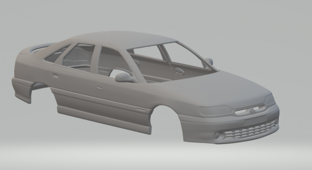 Renault safrane 3D-printmodel .c4d .max .obj .3ds .fbx .stl .blend 