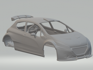 PEUGEOT 208 race car 3D प्रिंट मॉडल