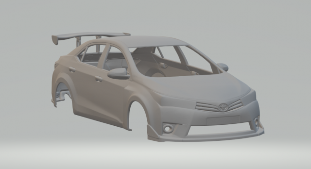Toyota corolla race car Modelo de Impressão 3D .c4d .max .obj .3ds .fbx .stl .blend
