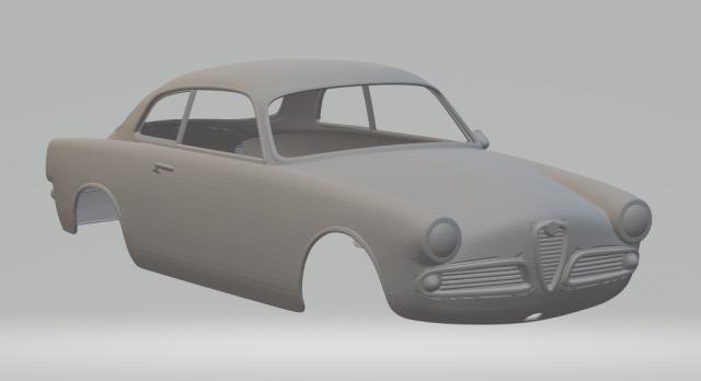 Alfa giulia 3Dプリントモデル .c4d .max .obj .3ds .fbx .stl .blend 