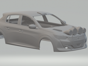 Peugeot 208 rally 3D Print Model