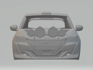 Peugeot 208 rally 3D Print Model
