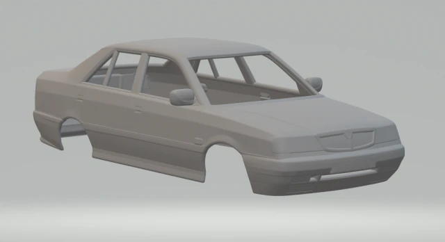 Lancia dedra 89 3D Print Model .c4d .max .obj .3ds .fbx .stl .blend 