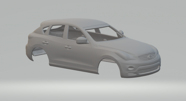 Infiniti EX 2009 3Dプリントモデル .c4d .max .obj .3ds .fbx .stl .blend 