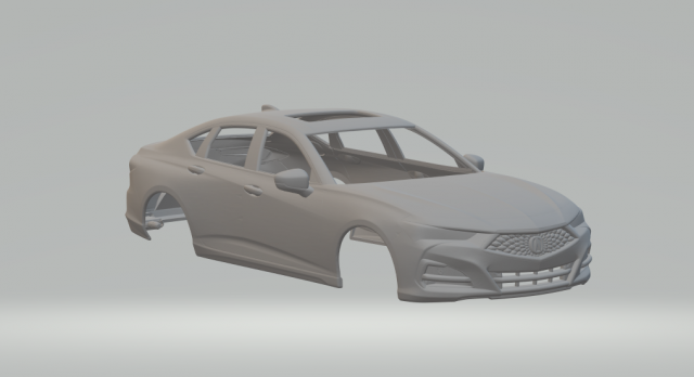 Acura tlx 2022 3Dプリントモデル .c4d .max .obj .3ds .fbx .stl .blend