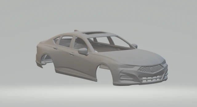 Acura tlx 2022 3D Print Model .c4d .max .obj .3ds .fbx .stl .blend 