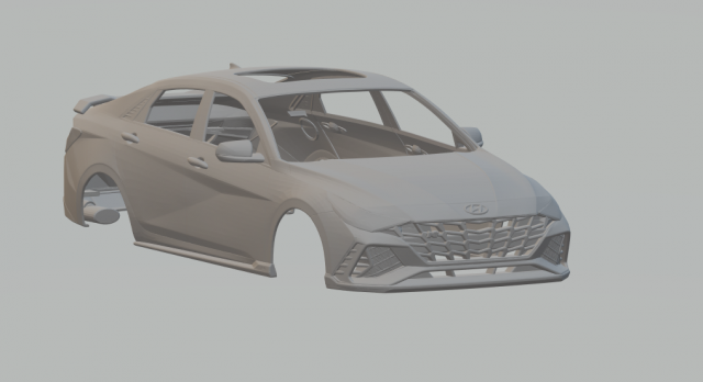 Hyundai elantra n 3D प्रिंट मॉडल .c4d .max .obj .3ds .fbx .stl .blend 