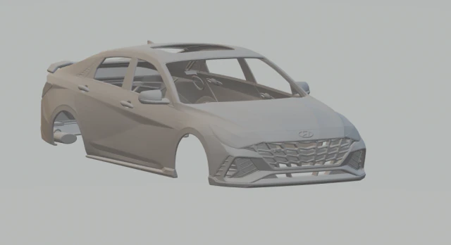 Hyundai elantra n 3D Print Model .c4d .max .obj .3ds .fbx .stl .blend