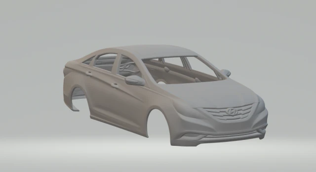 Hyundai sonata 3D Print Model .c4d .max .obj .3ds .fbx .stl .blend 