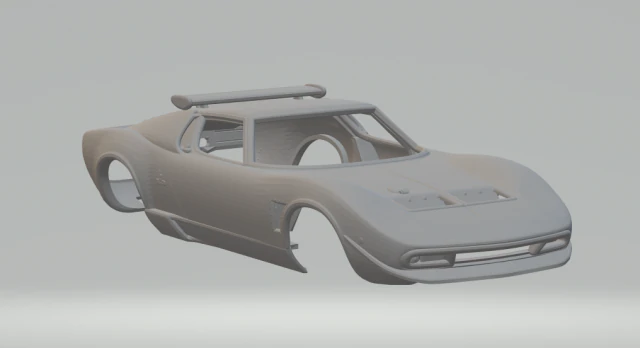 Miura SVj 3D Print Model .c4d .max .obj .3ds .fbx .stl .blend