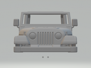 Jeep wrangler mk2 3Dプリントモデル