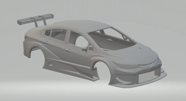 Chevrolet cruze race car 3D Print Model .c4d .max .obj .3ds .fbx .stl .blend 