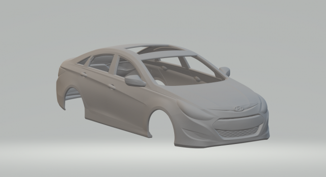 Hyundai sonata hybrid 3D Print Model .c4d .max .obj .3ds .fbx .stl .blend