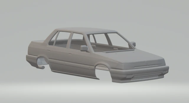 Honda civic sedan 3D Print Model .c4d .max .obj .3ds .fbx .stl .blend 