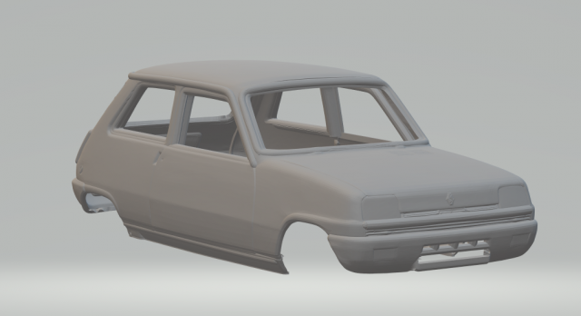 Renault R5 TL 3D-printmodel .c4d .max .obj .3ds .fbx .stl .blend 