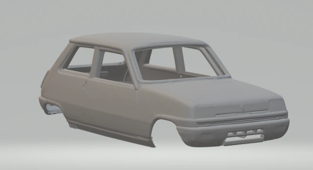 Renault R5 TL 3D Print Model .c4d .max .obj .3ds .fbx .stl .blend 