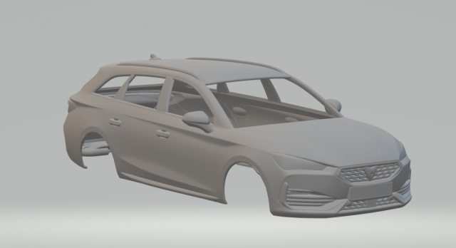 Cupra Leon Sportstourer 3D Print Model .c4d .max .obj .3ds .fbx .stl .blend 