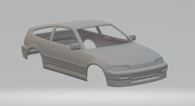 Honda crx 3D Print Model .c4d .max .obj .3ds .fbx .stl .blend 