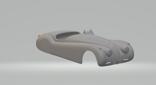 Jaguar xj120 3D प्रिंट मॉडल .c4d .max .obj .3ds .fbx .stl .blend 