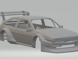 Vw scirocco race car custom 3D प्रिंट मॉडल