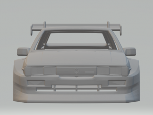Vw scirocco race car custom 3D-printmodel