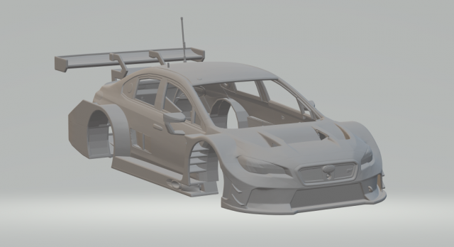 Subaru impreza WRX race car 3D Принт Модель .c4d .max .obj .3ds .fbx .stl .blend 