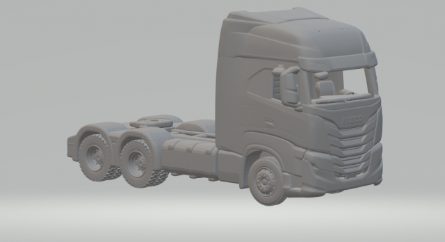 Iveco S-Way 3D Принт Модель .c4d .max .obj .3ds .fbx .stl .blend 