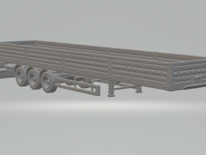 Trailer Flatbed euro 3D प्रिंट मॉडल