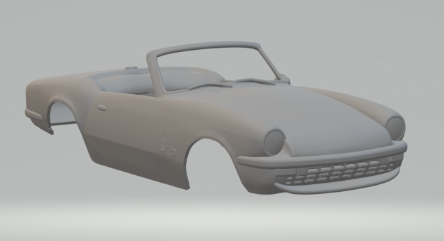 Triumph Spitfire 3D Baskı Modeli .c4d .max .obj .3ds .fbx .stl .blend 