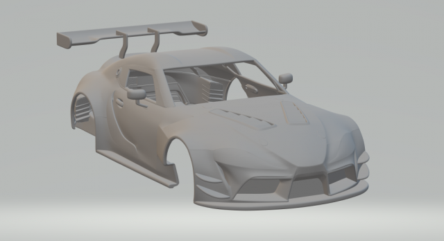 Toyota GR Supra Race Car Modello di stampa 3D .c4d .max .obj .3ds .fbx .stl .blend 