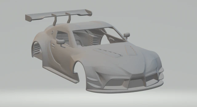 Toyota GR Supra Race Car 3D Print Model .c4d .max .obj .3ds .fbx .stl .blend 