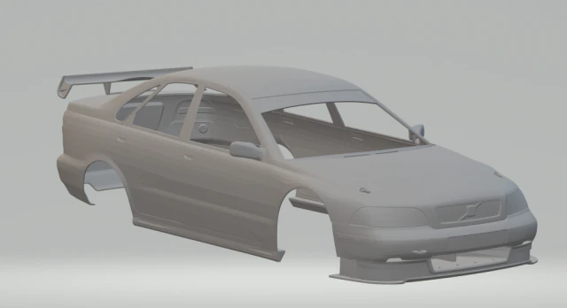 Volvo s40 race car 3D Print Model .c4d .max .obj .3ds .fbx .stl .blend